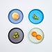 HM-tech 6pcs Bamboo Kids Plates for Baby Feeding, Toddler Plates (8” x 8” x 1”), Tableware for Baby Toddler Kids Bamboo Toddler Dishes & Dinnerware Sets