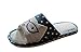Bronze Times(TM Womens Premium Cartoon Cat Polka Dots Flax House Slipper (Blue L)