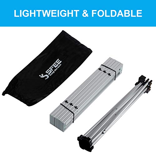 Sfee Folding Camping Table - Portable Ultralight Aluminum Camp Table Lightweight Compact Roll Up Picnic Table for Picnic Outdoor Hiking BBQ Camping Kitchen Fishing Beach with Carry Bag (Silver)