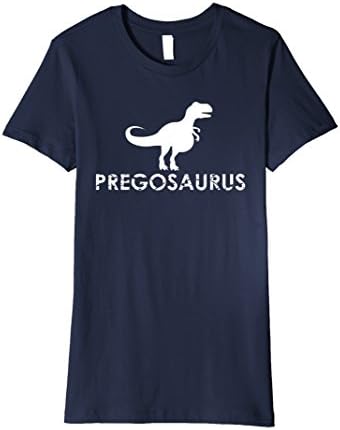 Womens Pregosaurus Funny Maternity T Shirt XL Navy