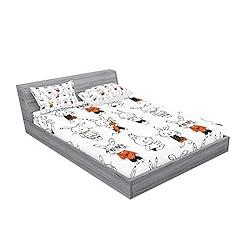 Ambesonne Funny Fitted Sheet & Pillow Sham