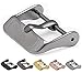 BARTON WATCH BANDS - Replacement Buckle - Choice of Color & Width - Stainless Steel (Silver Color) 20mm - Vacuum PVD Finish