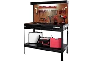 Nessagro WORKPRO Multi Purpose Heavy Duty Workbench with Work Light, Garage, Storage, New .#GH45843 3468-T34562FD152706