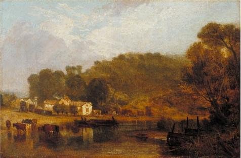 Polyster Canvas ,the Best Price Art Decorative Canvas Prints Of Oil Painting 'Joseph Mallord William Turner - Cliveden On Thames,1807', 10x15 Inch / 25x39 Cm Is Best For Dining Room Decor And Home Artwork And Gifts
