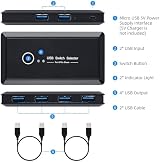 DGODRT USB 3.0 KVM Switch 2 Computer 4 Device Sharing 5Gbps Speed 2 Cables view 5