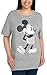 Disney Womens Plus Size T-Shirt Mickey Mouse Print (Heather Grey, 3X)