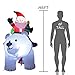 GOOCHI 6 Foot Christmas Inflatables Outdoor Yard Decoration Santa on Bear Inflatable Bear with Santa and Gifts Lighted for Home