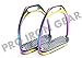 PRO IRON GEAR Rainbow Gloss Fillis Irons Stirrups Horse Riding Stainless Steelthumb 2