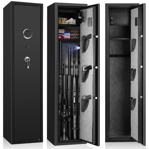 Rifle Gun Safe, 5 Long Gun Upgrade Gun Safes for Home Rifle