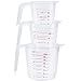 Latest 3pc Measuring Cups Set - Lifetime Replacement Warranty - Multi Function 4-Cup, 2-Cup and 1-Cup Capacity BPA-Free Measuring Cups With Angled Grip - Essential Bakeware/Prepware Accessories