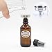 Pack of 6, 2 oz Amber Glass Bottles with Black Fine Mist Sprayers by Mavogel, Including 2 Extra Black Fine Mist Sprayers, 2 Stainless Steel Mini Funnel, 1 Transfer Pipettes, 12 Bottle Labels