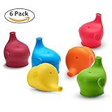 Sippy Lids, Toddler/Babies Spill Proof Silicone Snug Sippy Lids Make Any Cup, Prefert Baby Feeding Gift Sets (6 PACK)