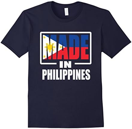 Mens Made In Philippines Pinoy Pinay Heritage Flag T-Shirt 2XL Navy