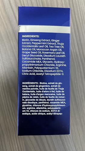 Uttse Biotion Hair Growth Shampoo for Men: Natural Thickening Shampoo with Tea Tree Oil Ginseng Mint for Hair Loss and Thinning Hair - 10.1 fl.oz, Dark Blue