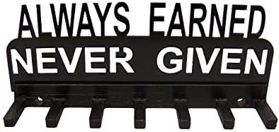 Cheap Plastic Always Earned Never Given Running Marathon Sports Medal Display Medal Rack Medal Holder Running Medal Hanger v6