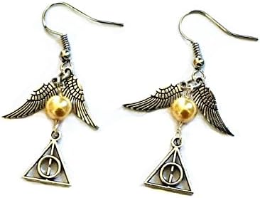 Snitch Earrings, Quidditch,Deathly Hallows Earrings, Gifts for Her,Gifts for Women,Christmas Gifts,