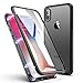 iPhone X Case, iPhone Xs Case, ZHIKE Magnetic Adsorption Case Front and Back Tempered Glass Full Screen Coverage One-Piece Design Flip Cover for Apple iPhone 10/X/XS (Clear Black)