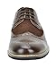 Bruno MARC PRINCE-09 Men's Oxford Modern Classic Brogue Wing-Tip Lace Up Leather Lined Perforated Dress Oxfords Shoes Dark-Brown Size 9.5