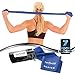 7Ft Long Resistance Bands for Stretching - Resistance Bands Set with Door Anchor - Exercise Bands Including Carry Pouch, E-Book & App - Latex-Free Workout Bands (Medium Blue)