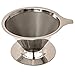 One Cup Coffee Maker by HouseBasics, Pour Over Coffee Dripper made with Stainless Steel Micro Mesh, Filterless, Reusable