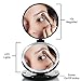 Rejuvenate Care Compact Travel Makeup Mirror with Led Lights, Double Sided Folding Vanity Mirror,1X/10X Magnification