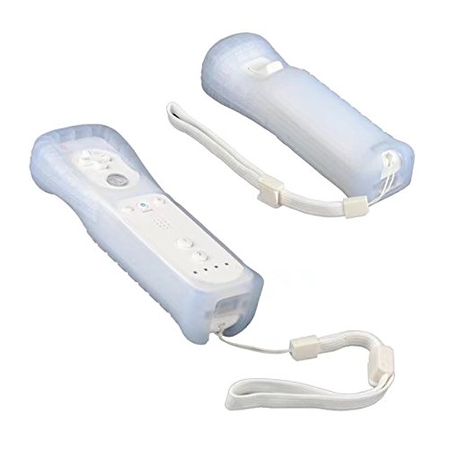 JahyShow-White-Remote-Controller-And-Nunchuck-for-Nintendo-Wii-Wii-U-and-Mini-Wii-Case-Skin-White