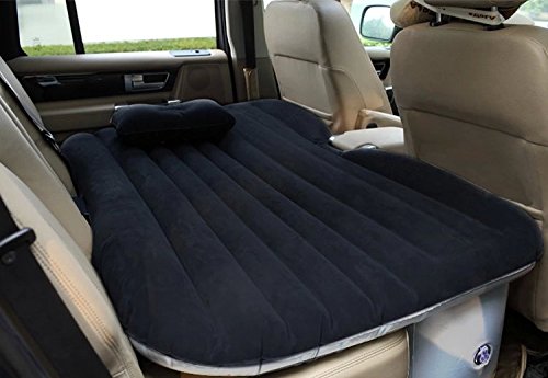 Aumo-mate Heavy Duty Car Travel Inflatable Mattress Car Inflatable Bed SUV Back Seat Black