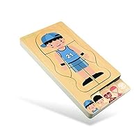 TKMom Your Body 5- Layers Wooden Puzzle Boy Body Structure Jigsaw Puzzles