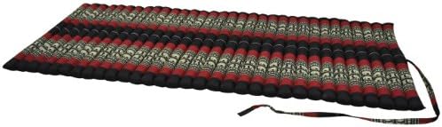 Noinoi@roll up Thai Mattress Kapok (Large, Elephant Red-Black)