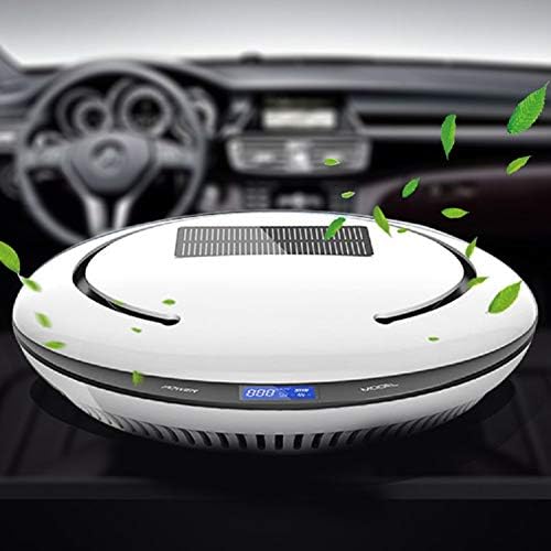 Car Air Purifier, Solar Negative Ion In Addition To Formaldehyde Smoke Odor Sterilization Intelligent Air Purifier,White
