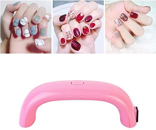 GPCT Portable 9W UV LED Nail Drying Lamp (Pink)