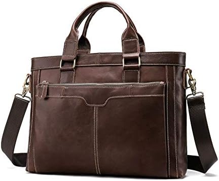 Vintage Classic Briefcase Men Bags Genuine Leather Men's Business Laptop Handbag for Messenger Satchel Cow Leather Bag