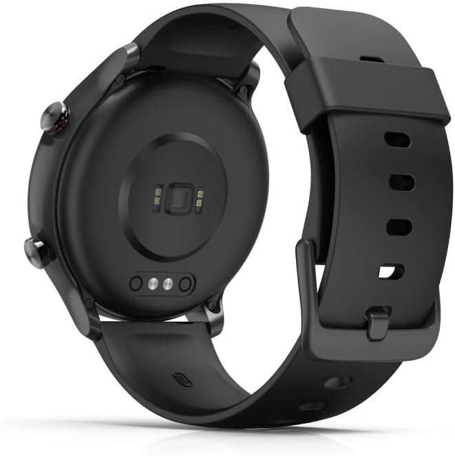 - Reloj Inteligente con GPS (Smartwatch Resistente al Agua, función Despertador, hasta 14 Deportes Diferentes, podómetro, frecuencia Cardiaca, Reloj Deportivo) Negro