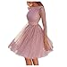 Aniywn Women Formal Wedding Bridesmaid Dress Plus Size High-Waist Party Ball Prom Gown Cocktail Dress