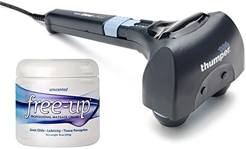 Thumper Mini-Pro Body Massager and Free-Up Professional Massage Cream 16 oz Bundle