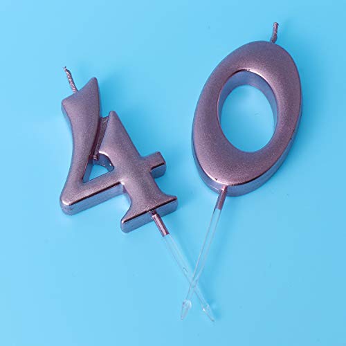 Amosfun-2pcs-40-Birthday-Candle-Cake-Toppers-Number-Decoration-Candle-for-40th-Birthday-Party-Wedding-40-Anniversary-Celebration-Number-40-Rose-Gold