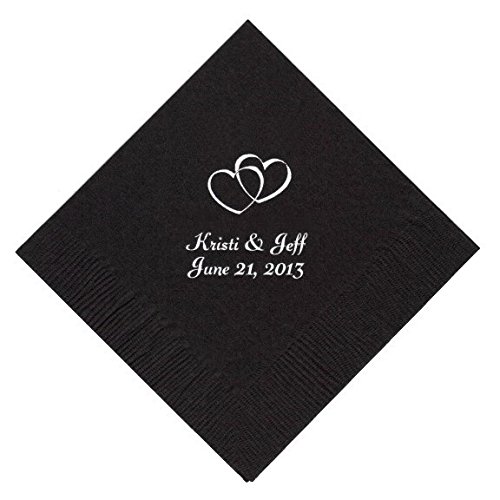 Personalized Cocktail, Beverage or Dessert Wedding Napkins - (200)