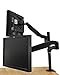 VIVO Dual Monitor Height Adjustable Gas Spring Mount/Extended Black Desktop Stand for 2 Screens up to 27