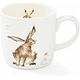 Portmeirion Royal Worcester Wrendale Designs Good Hare Day Mug | 14 Ounce Large Coffee Mug with Hare Design | Made from Fine Bone China | Microwave and Dishwasher Safe