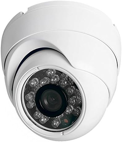 Real HD 1080P Dome HD Analog Outdoor Security Camera (Quadbrid 4-in1 HD-CVI/TVI/AHD/Analog), 2MP 1920x1080, 65ft Night Vision, Metal Housing, 3.6mm Lens Wide Viewing Angle, White