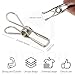 Megon Clothes Laundry Metal Clothepins and Bag with Hanger Clips | Stainless Steel Pins Hanging Windproof Against Rust for Outdoor, Home, Kitchen, Bathroom, Garden, Balcony | 60 Pack Pegs and Bag
