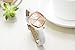 BRIGADA Women's Watch Nice Fashion Elegant Rose Gold White Leather Band Ladies Watch for Women Waterproof