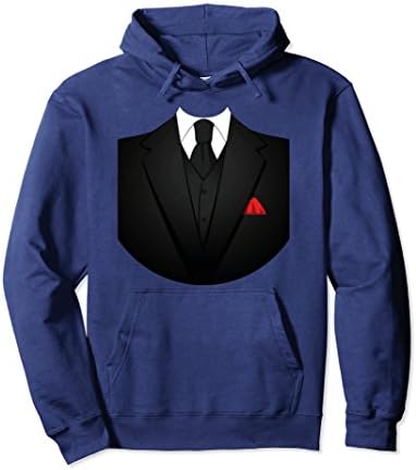 Unisex Classic Tuxedo Funny Costume Hoodie XL: Navy