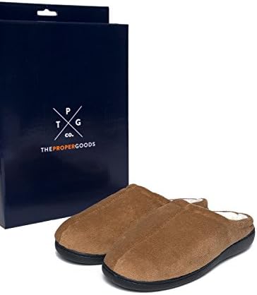 Cozy Plush House Slipper - Fleece Lined Weather Proof Indoor Slippers - Rubber Sole Round Shoe