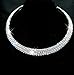Fit&Wit Bridal Necklace Chokers Wedding Jewelry Crystal Rhinestone Collar Silver