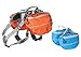 Dog Backpack for Hiking - Large and Small Saddlebag Sets for Camping or Hunting - Lightweight Harness - Removable Backpacks. Medium-Large Dogs. (Orange and Blue)