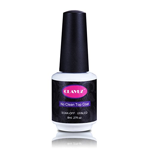 CLAVUZ No Wipe Top Coat Soak Off UV LED Gel Nail Polish Sealer Manicure Lacquer Nail Art Manicure Pedicure