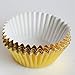 ULTNICE 100pcs Gold Foil Cupcake Liners Aluminum Thickened Baking Muffin Paper Cups Cases (Golden)