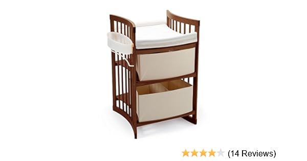 stokke changing table walnut