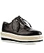 RF ROOM OF FASHION Women's Fashion Metallic Saddle Shiny Lace Up Flatform Oxford Shoes